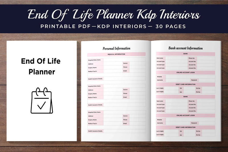 End of Life Planner - CraftNest - Digital Crafting and Art