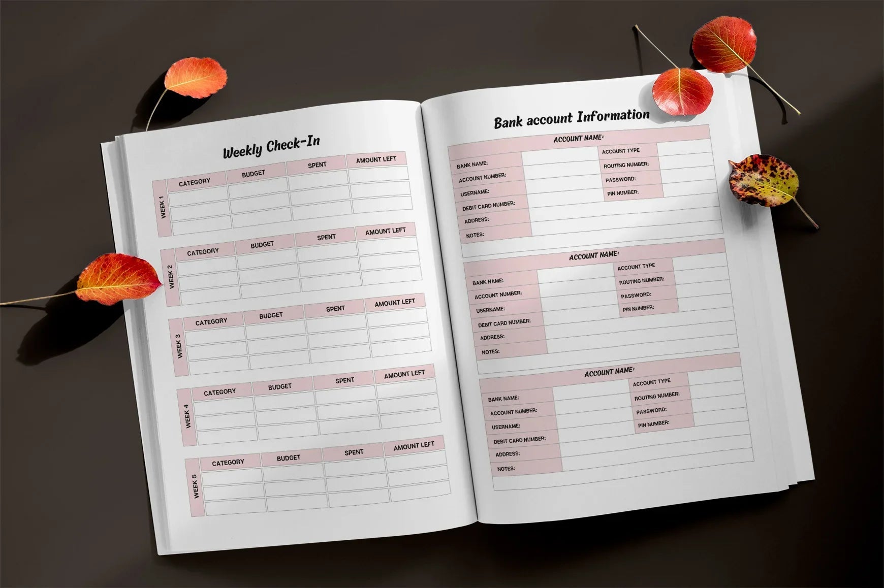 Finance Planner from 100 Planner - Printable Bundle - CraftNest - Digital Crafting and Art