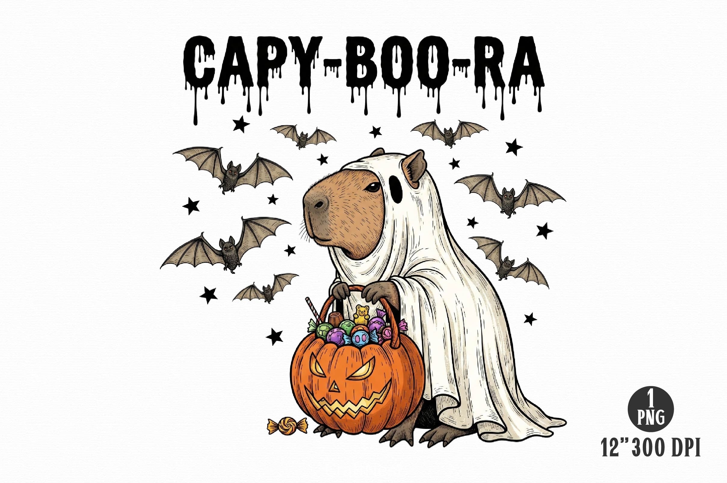 Halloween Capybara Clipart Bundle 12