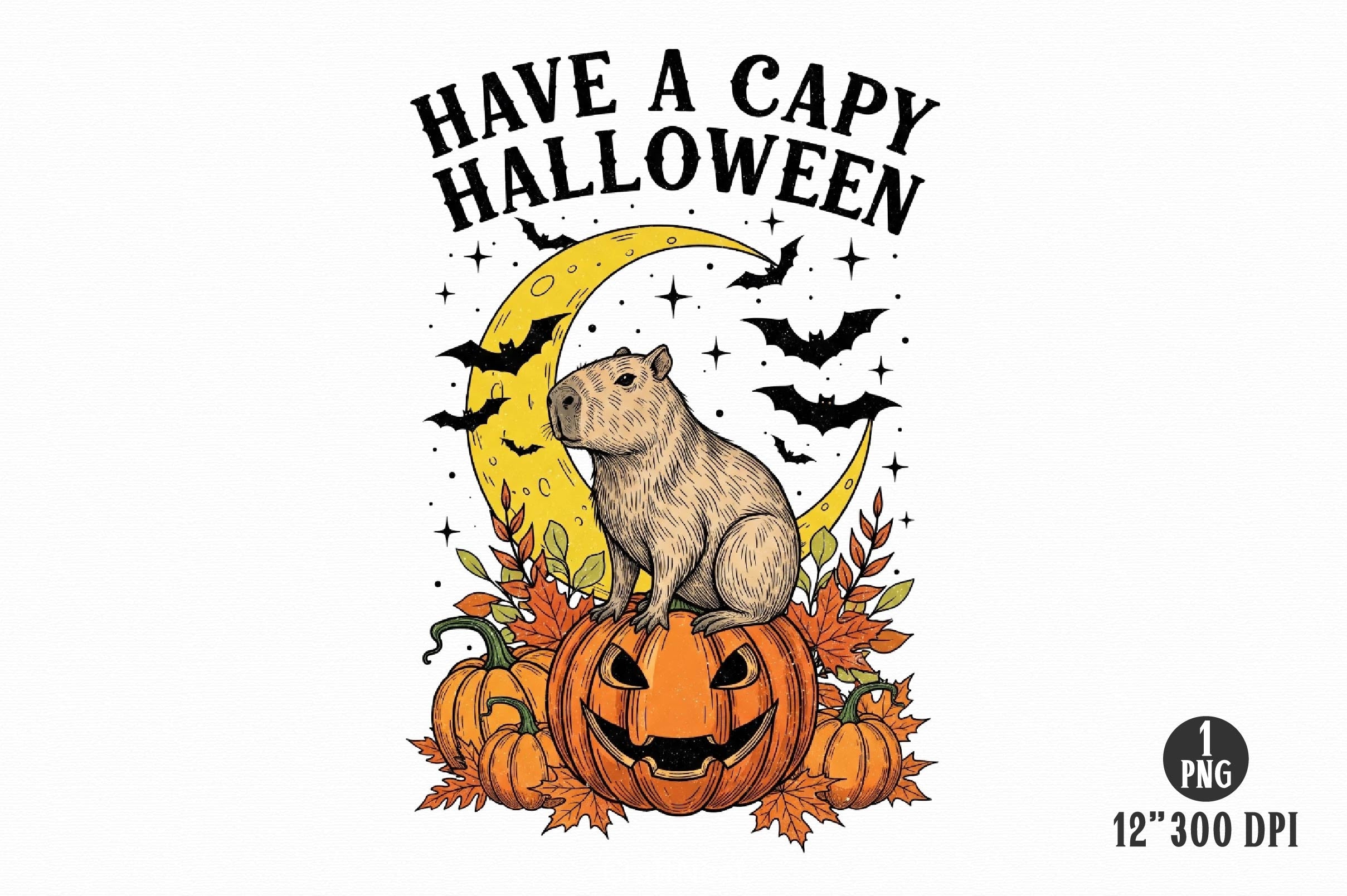 Halloween Capybara Clipart Bundle 15