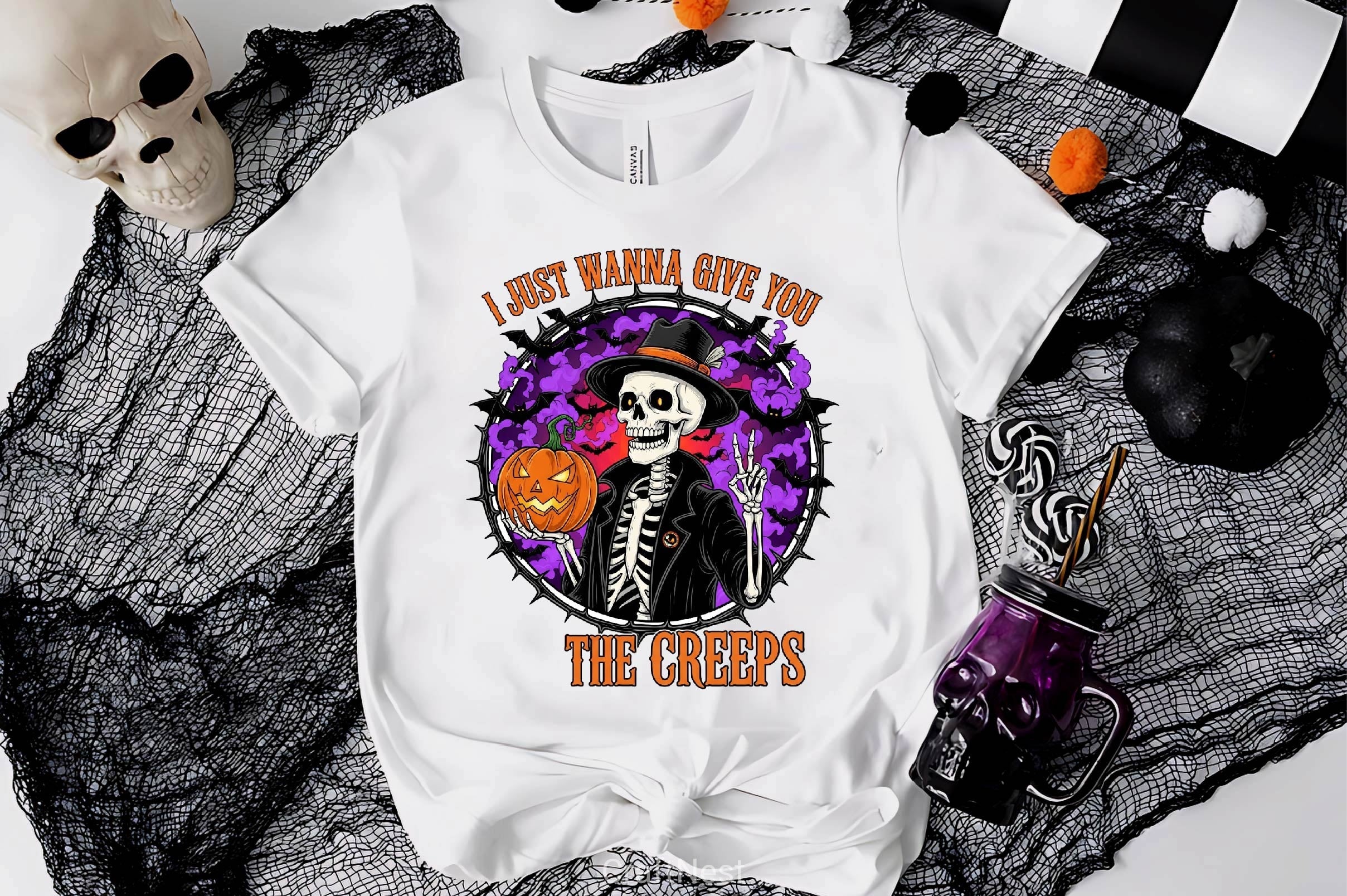 Skeleton Halloween Quote Clipart Bundle 2