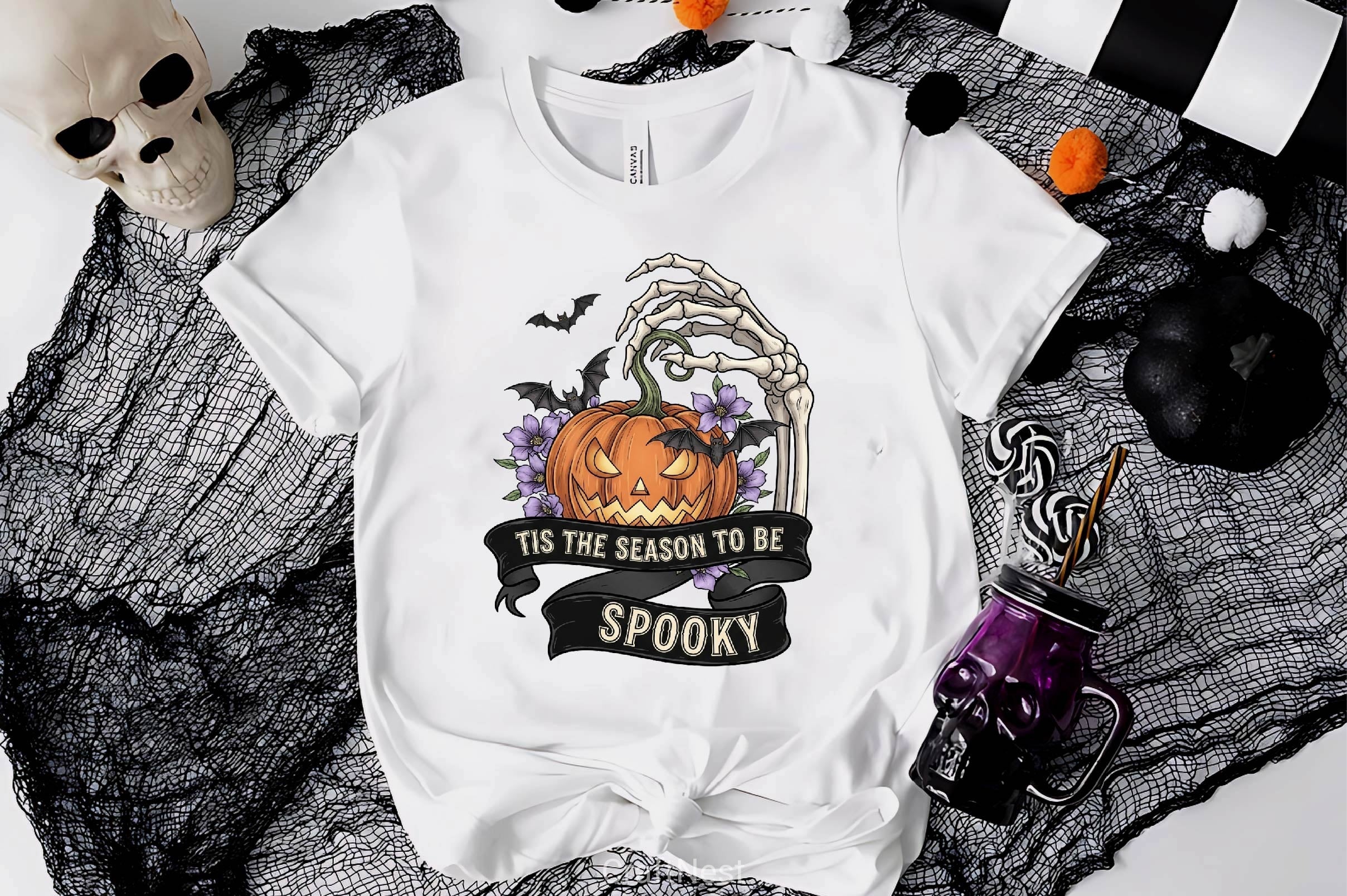 Skeleton Halloween Quote Clipart Bundle 15
