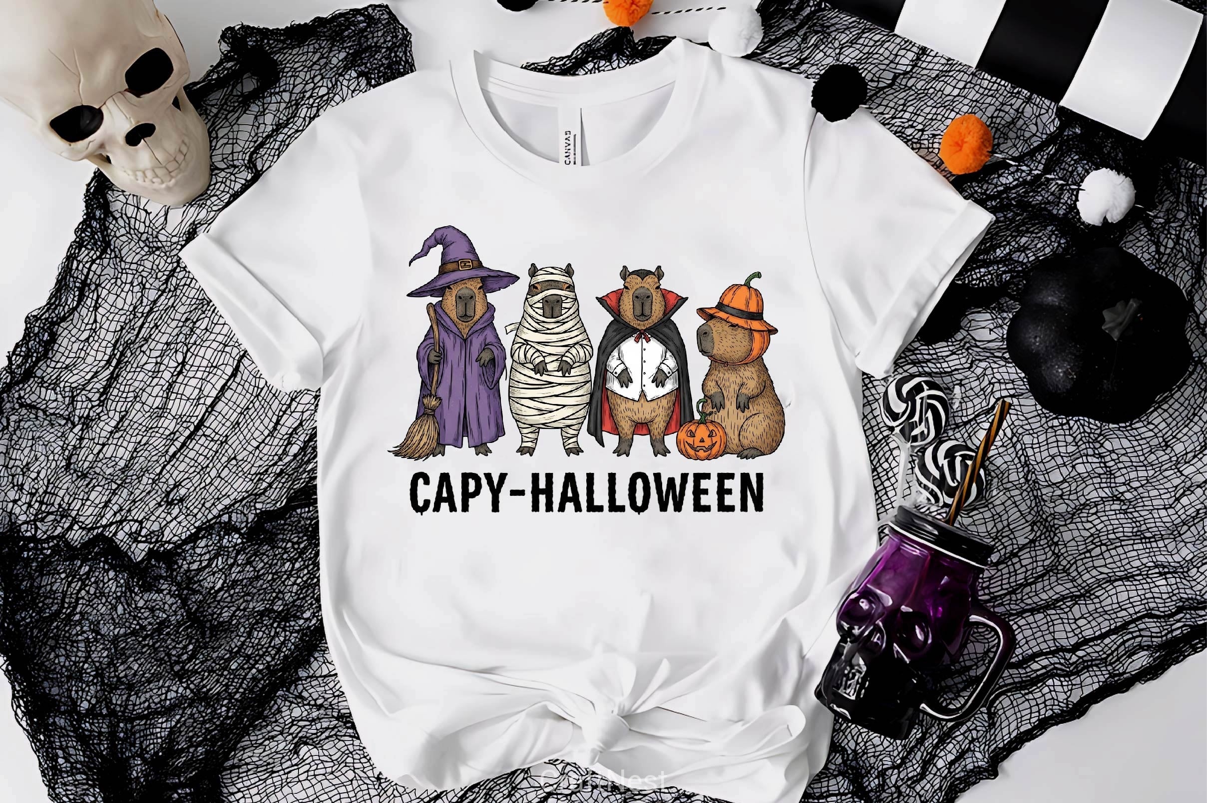 Halloween Capybara Clipart Bundle13