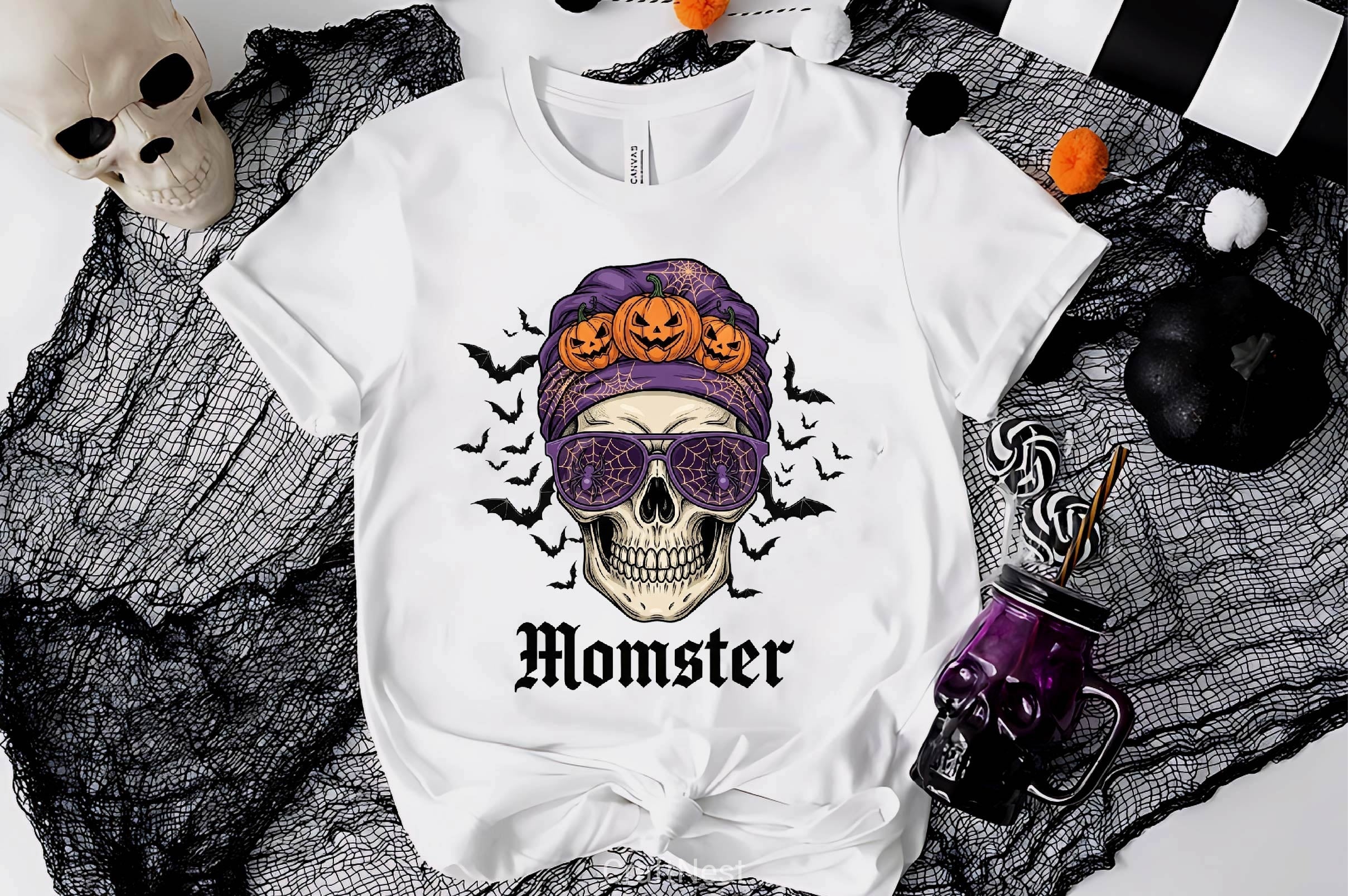 Skeleton Halloween Quote Clipart Bundle 13