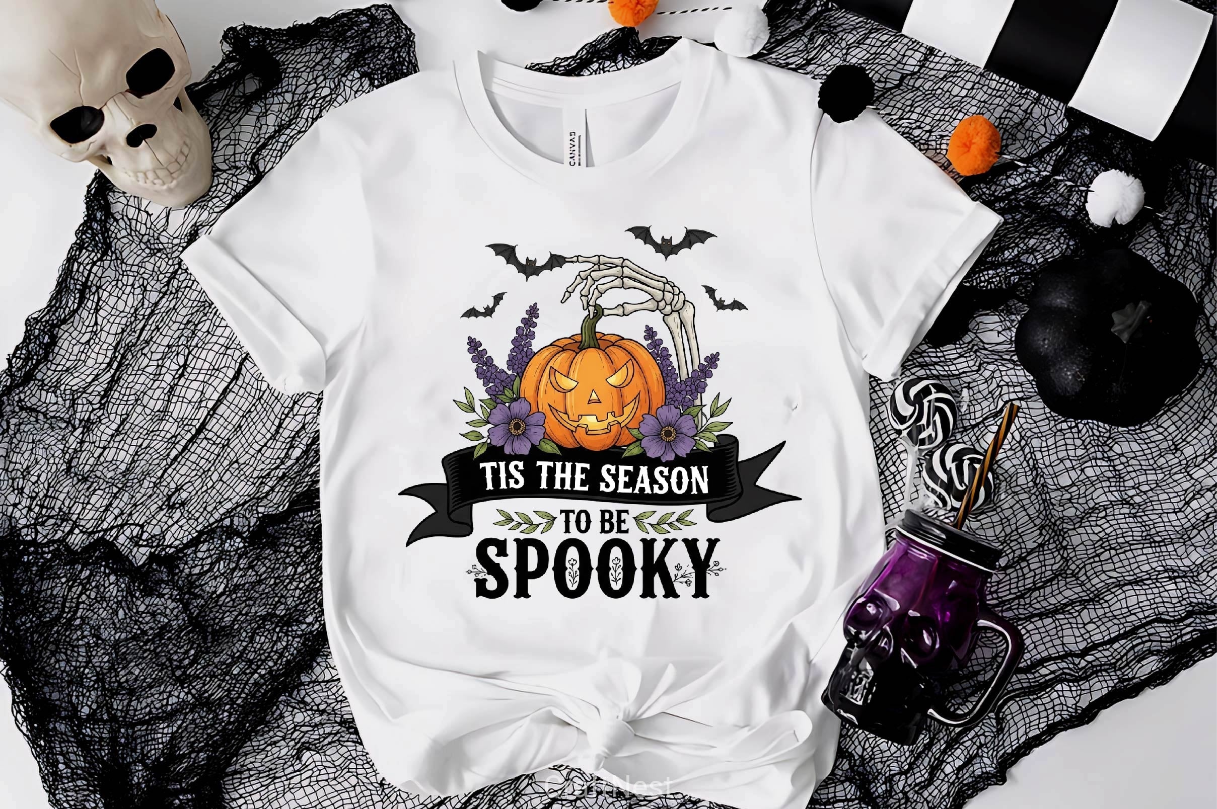 Skeleton Halloween Quote Clipart Bundle 11