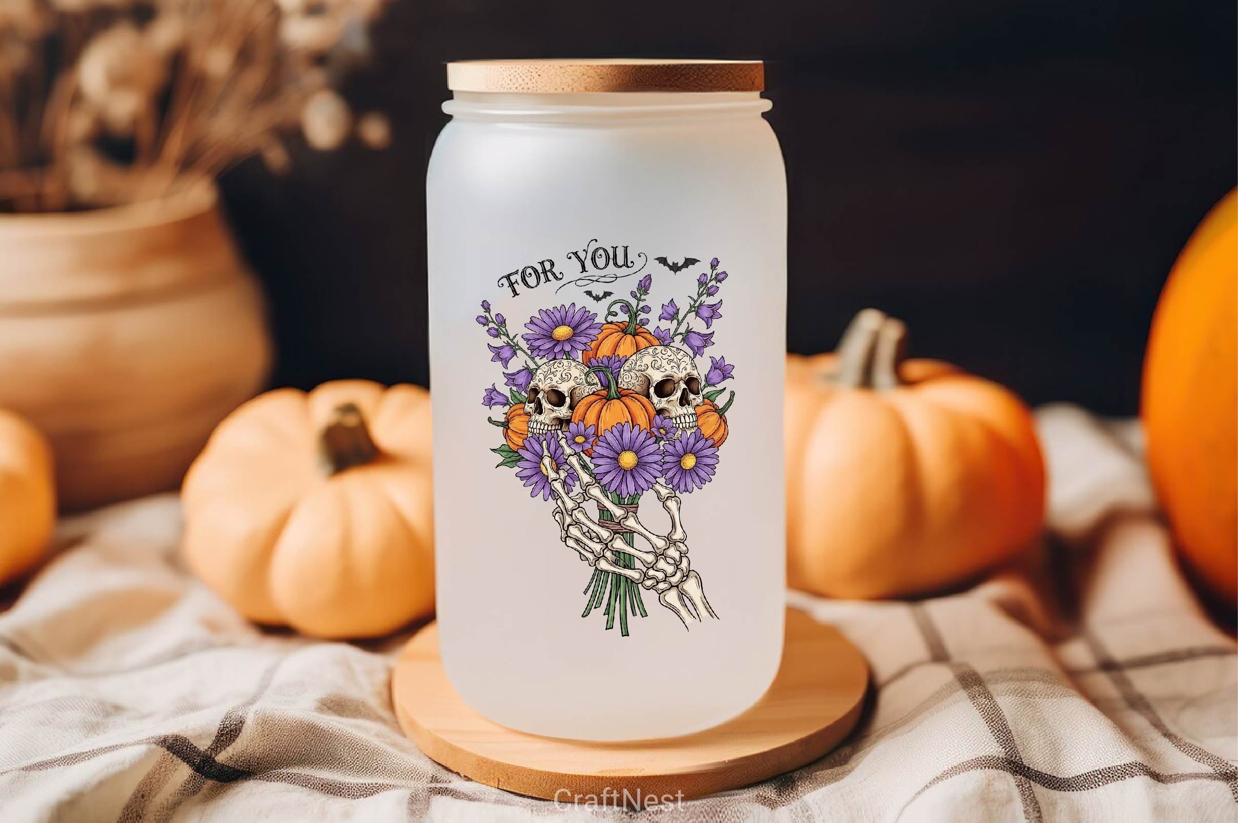 Skeleton Halloween Quote Clipart Bundle 10