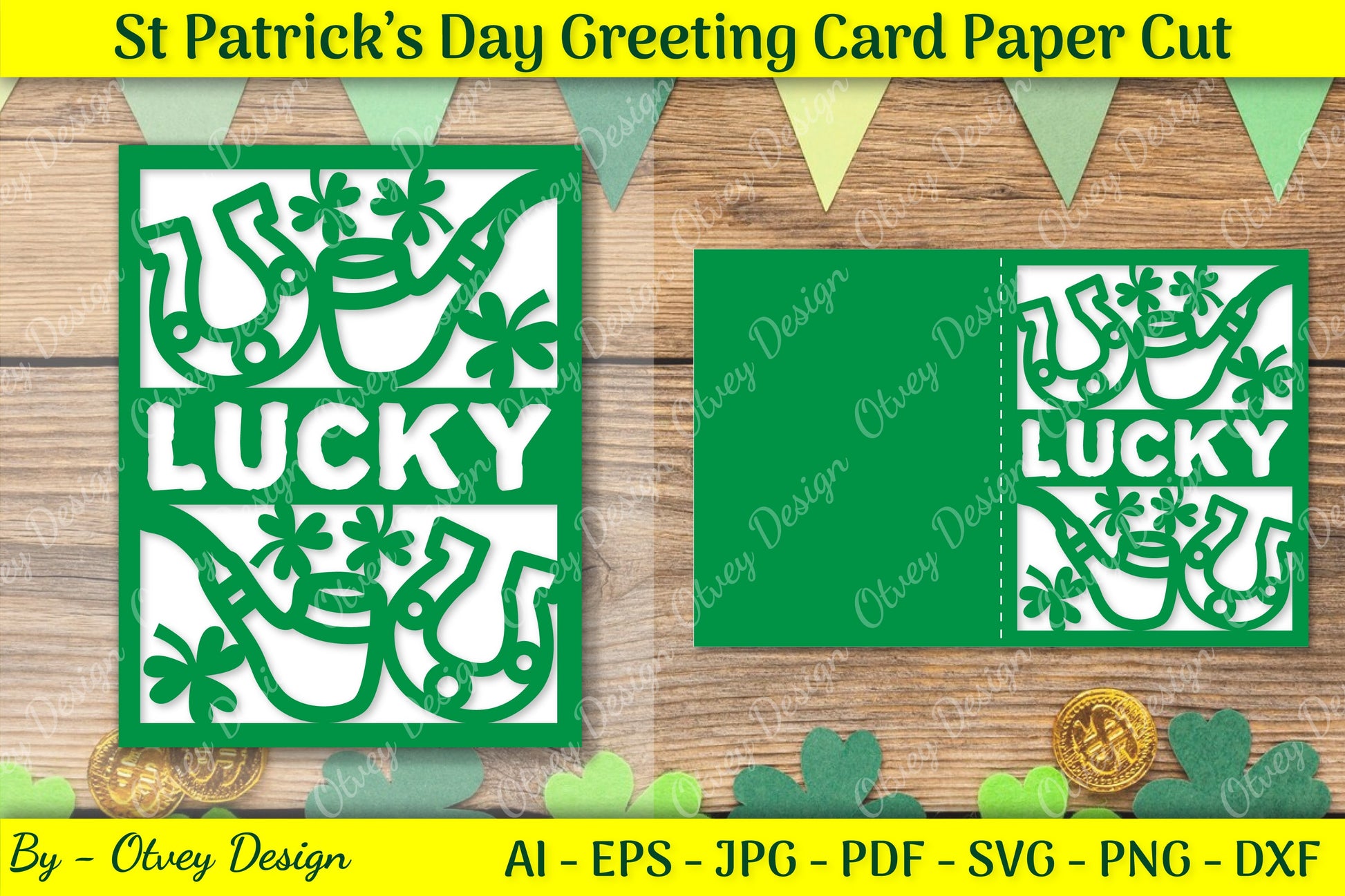 St Patrick's Day Card SVG Bundle 2 - CraftNest - Digital Crafting and Art