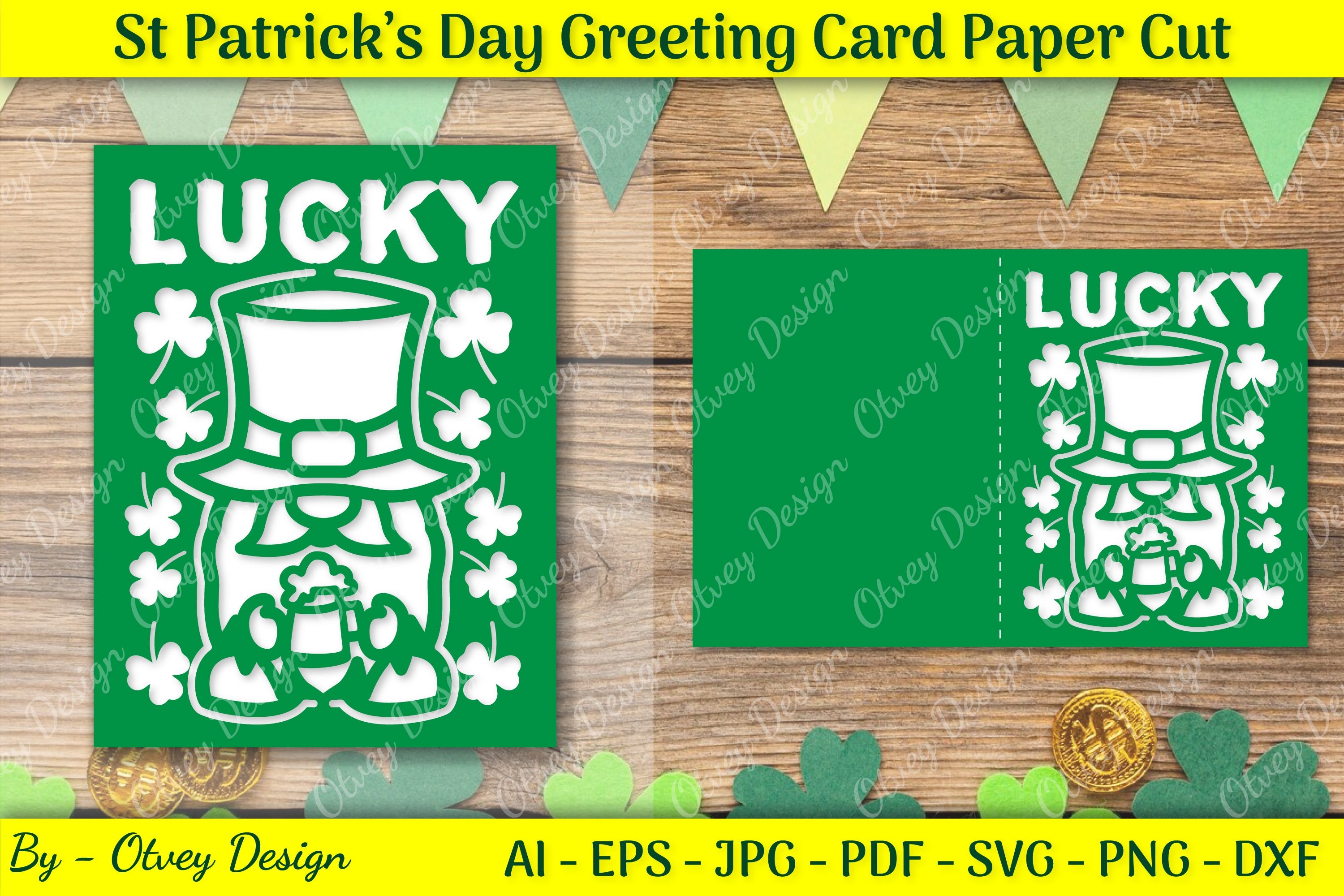 St. Patrick's Day Card SVG Bundle 1 - CraftNest - Digital Crafting and Art