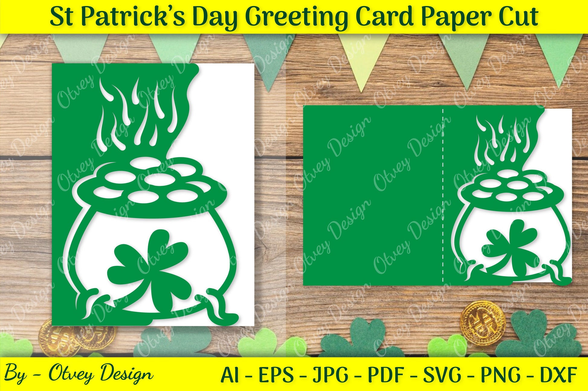 St. Patrick's Day Card SVG Bundle 3 - CraftNest - Digital Crafting and Art