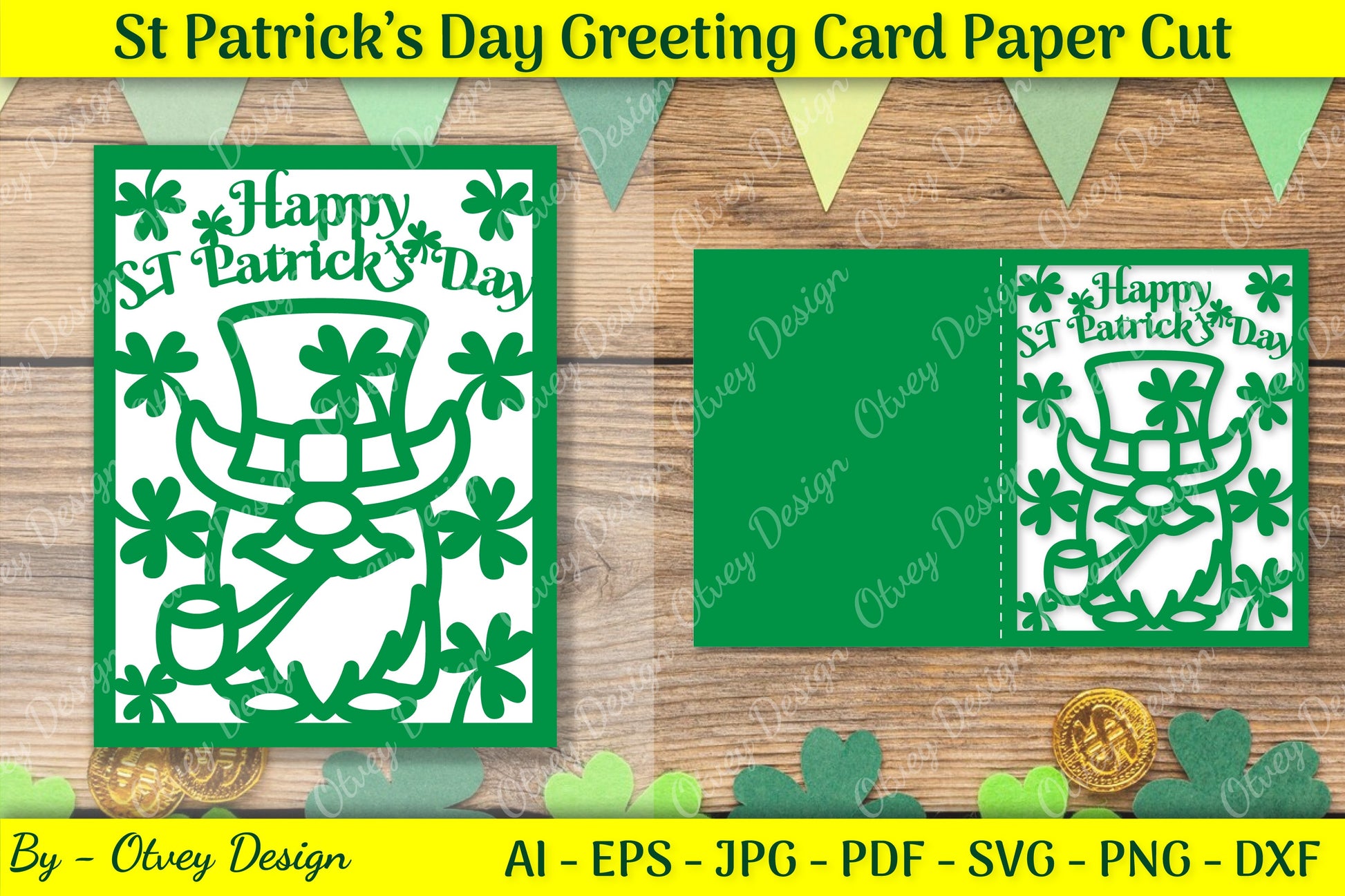 St. Patrick's Day Card SVG Bundle 7 - CraftNest - Digital Crafting and Art