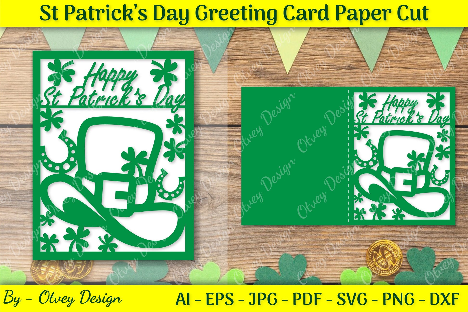 St. Patrick's Day Card SVG Bundle 9 - CraftNest - Digital Crafting and Art