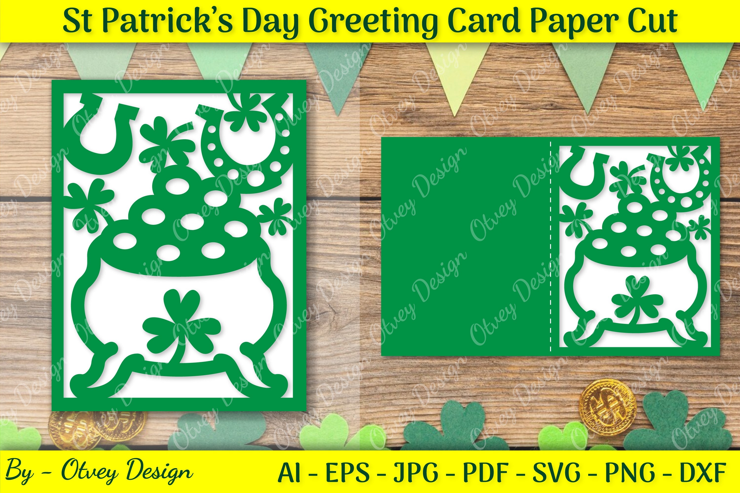 St. Patrick's Day Card SVG Bundle 11 - CraftNest - Digital Crafting and Art