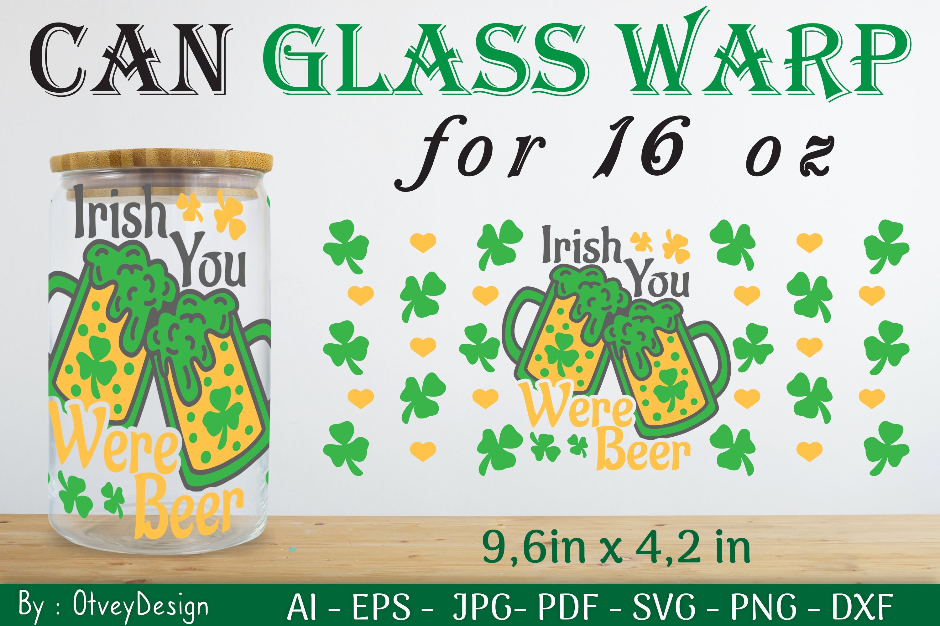 St. Patrick's Day 16oz Can Glass Wrap SVG Bundle