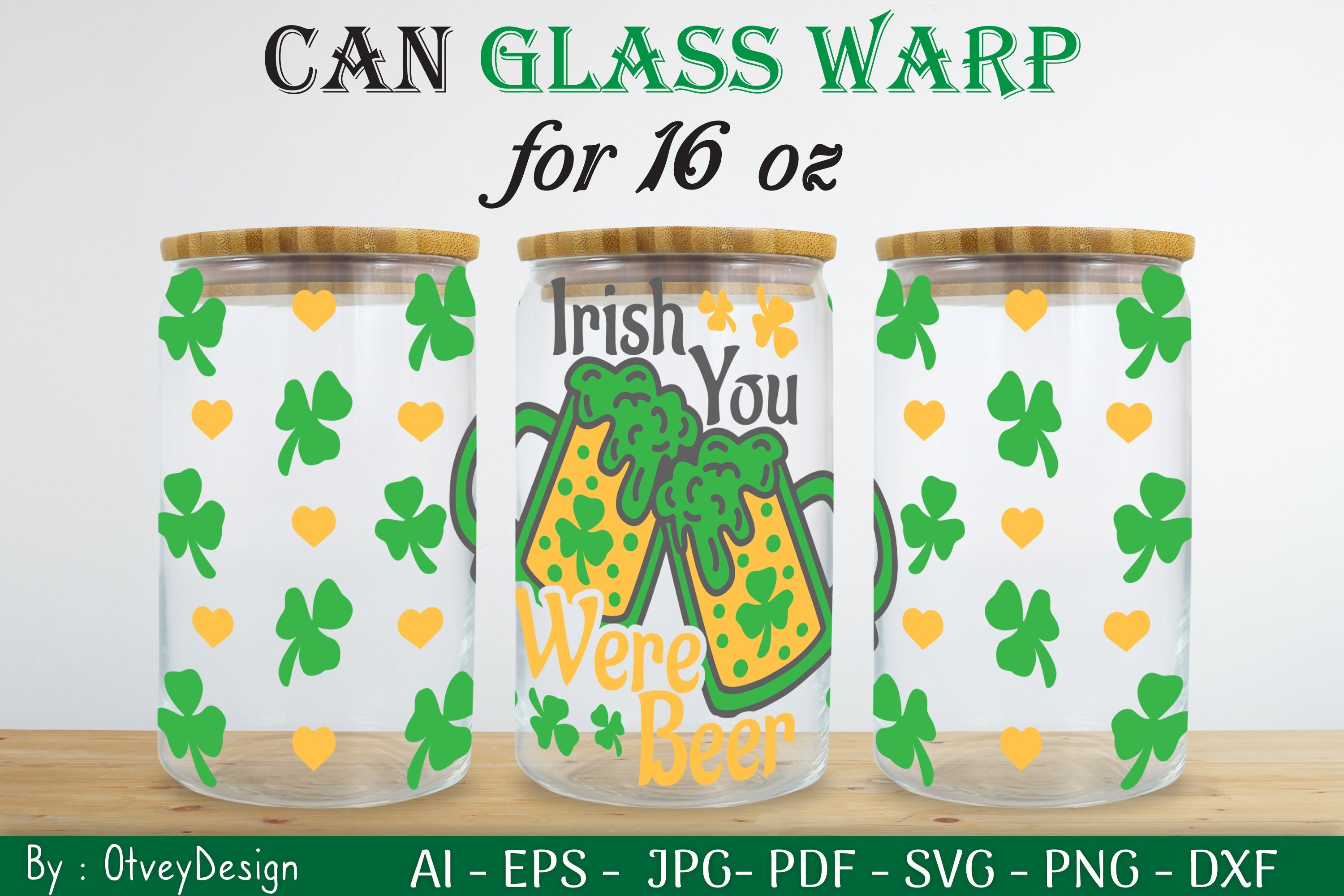 St. Patrick's Day 16oz Can Glass Wrap SVG Bundle