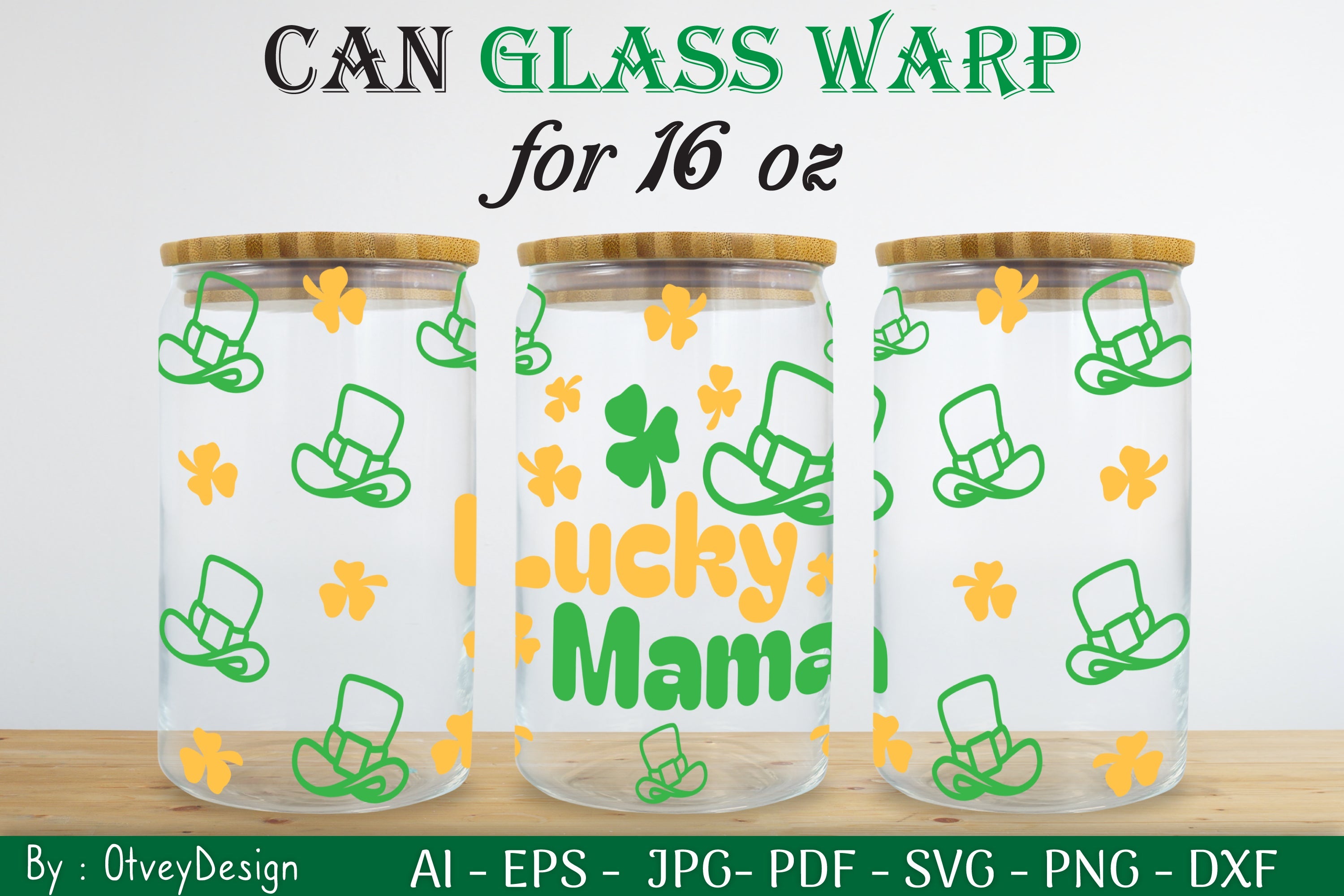 St. Patrick's Day 16oz Can Glass Wrap SVG Bundle