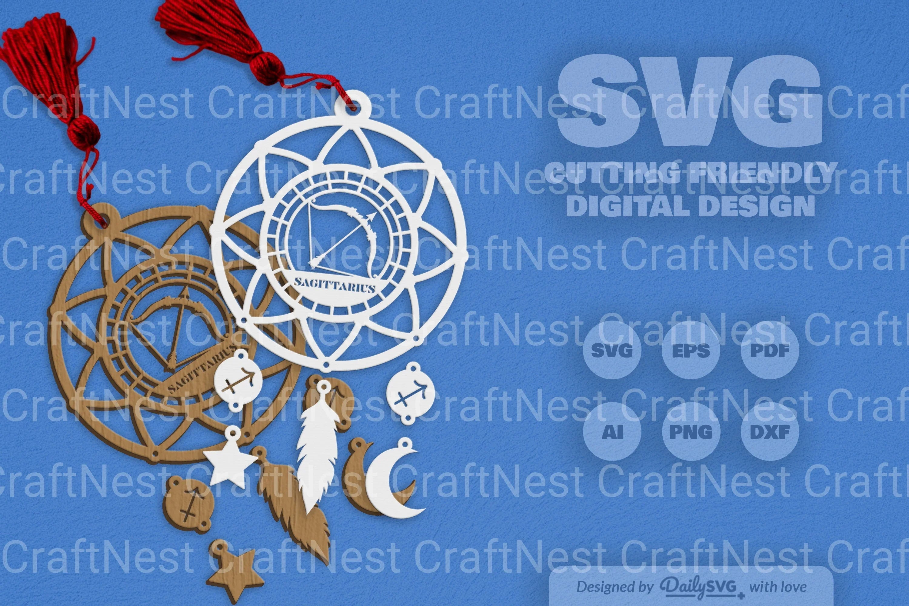 Sagittarius Dream Catcher Set SVG Bundle