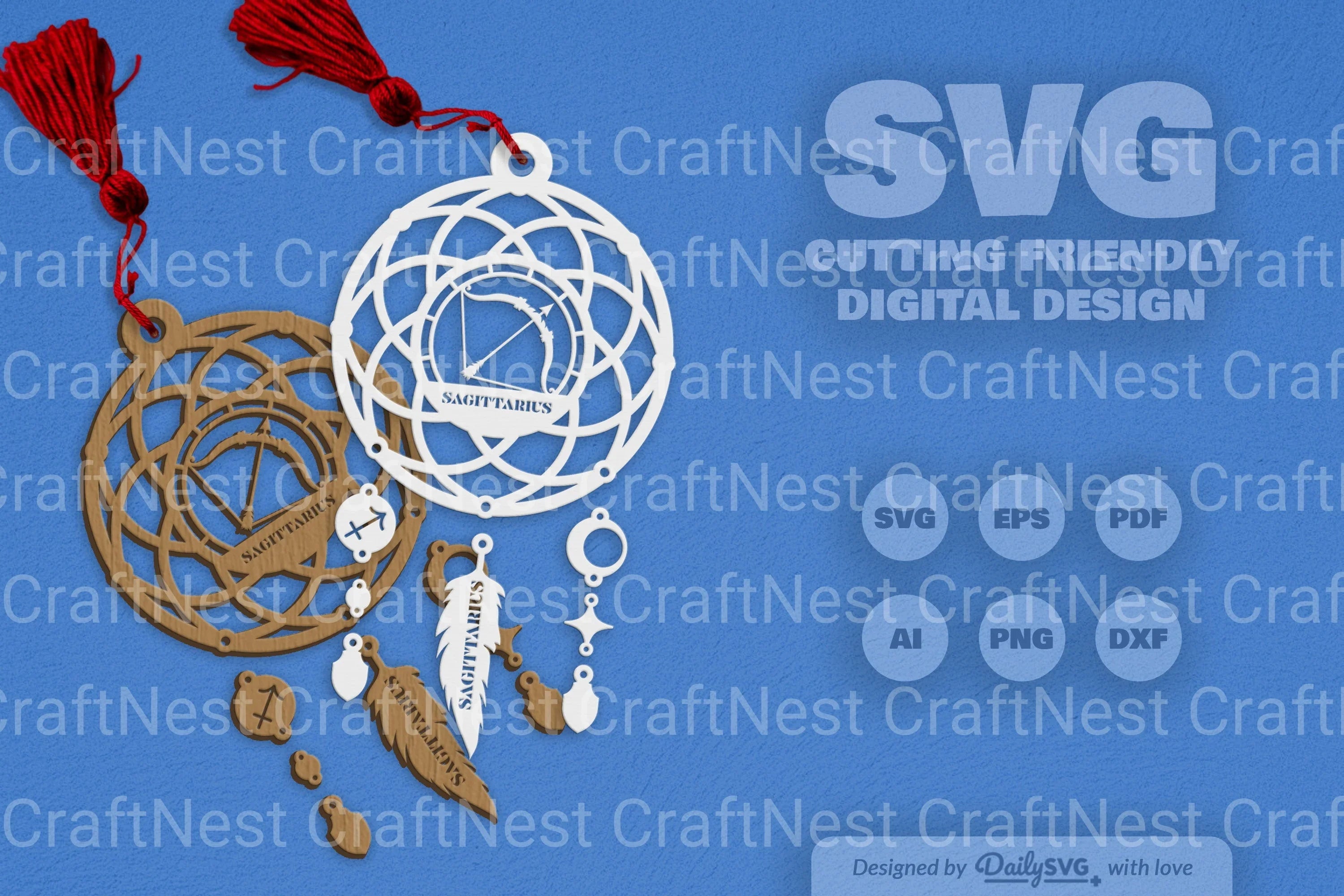 Sagittarius Dream Catcher Set SVG Bundle