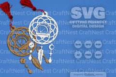 Sagittarius Dream Catcher Laser Cut Clipart Set - CraftNest - Digital Crafting and Art