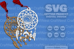 Sagittarius Dream Catcher Laser Cut Clipart Set - CraftNest - Digital Crafting and Art