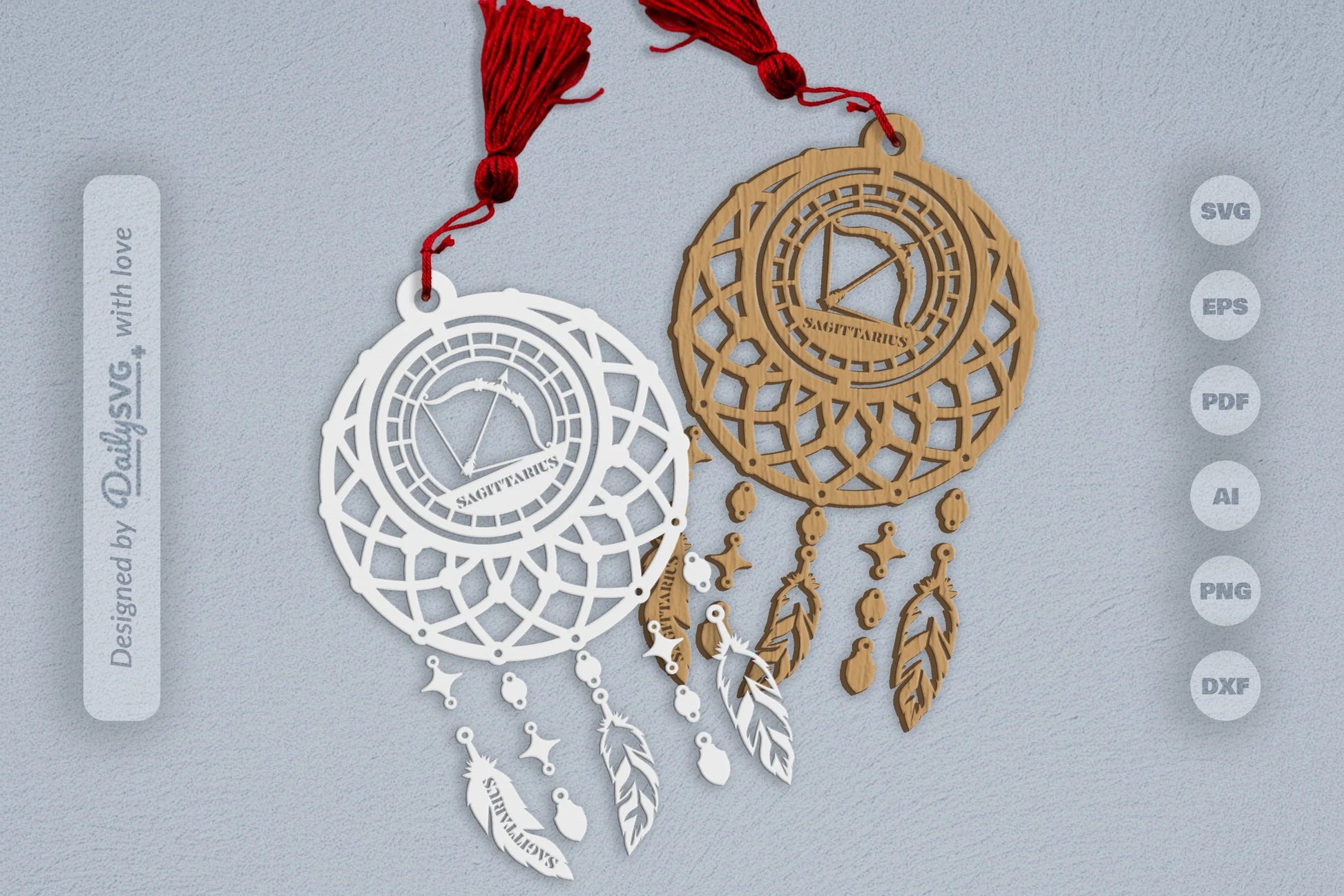 Sagittarius Dream Catcher Set SVG Bundle 8 - CraftNest - Digital Crafting and Art