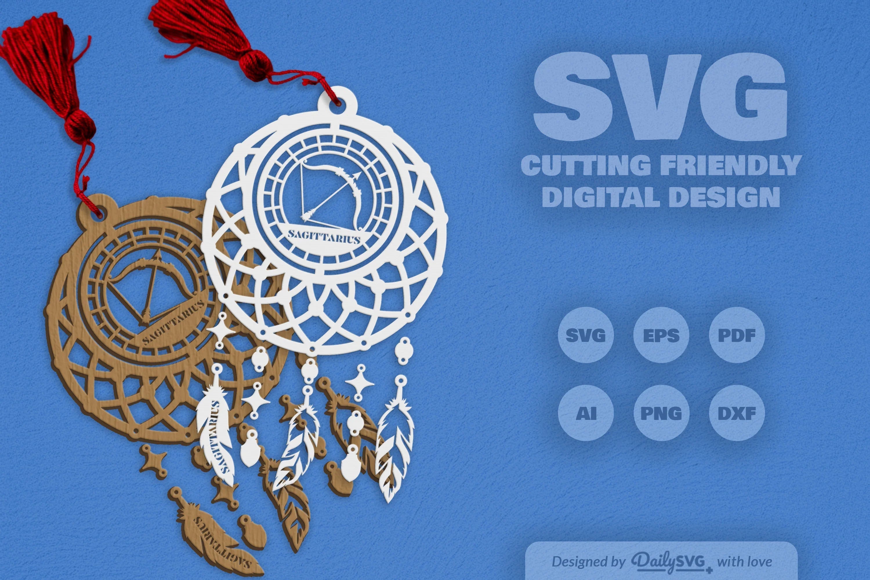 Sagittarius Dream Catcher Set SVG Bundle 8 - CraftNest - Digital Crafting and Art