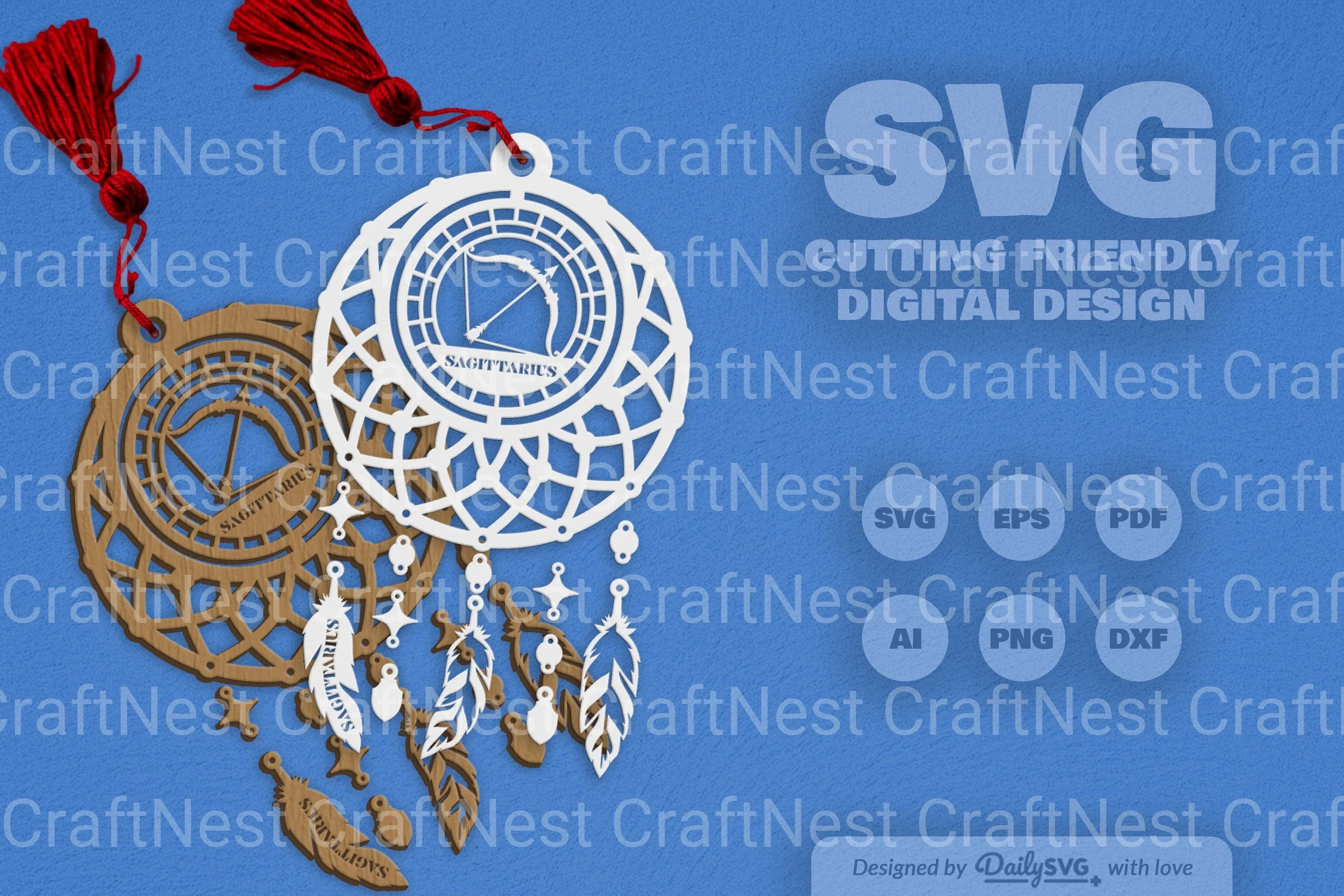 Sagittarius Dream Catcher Set SVG Bundle