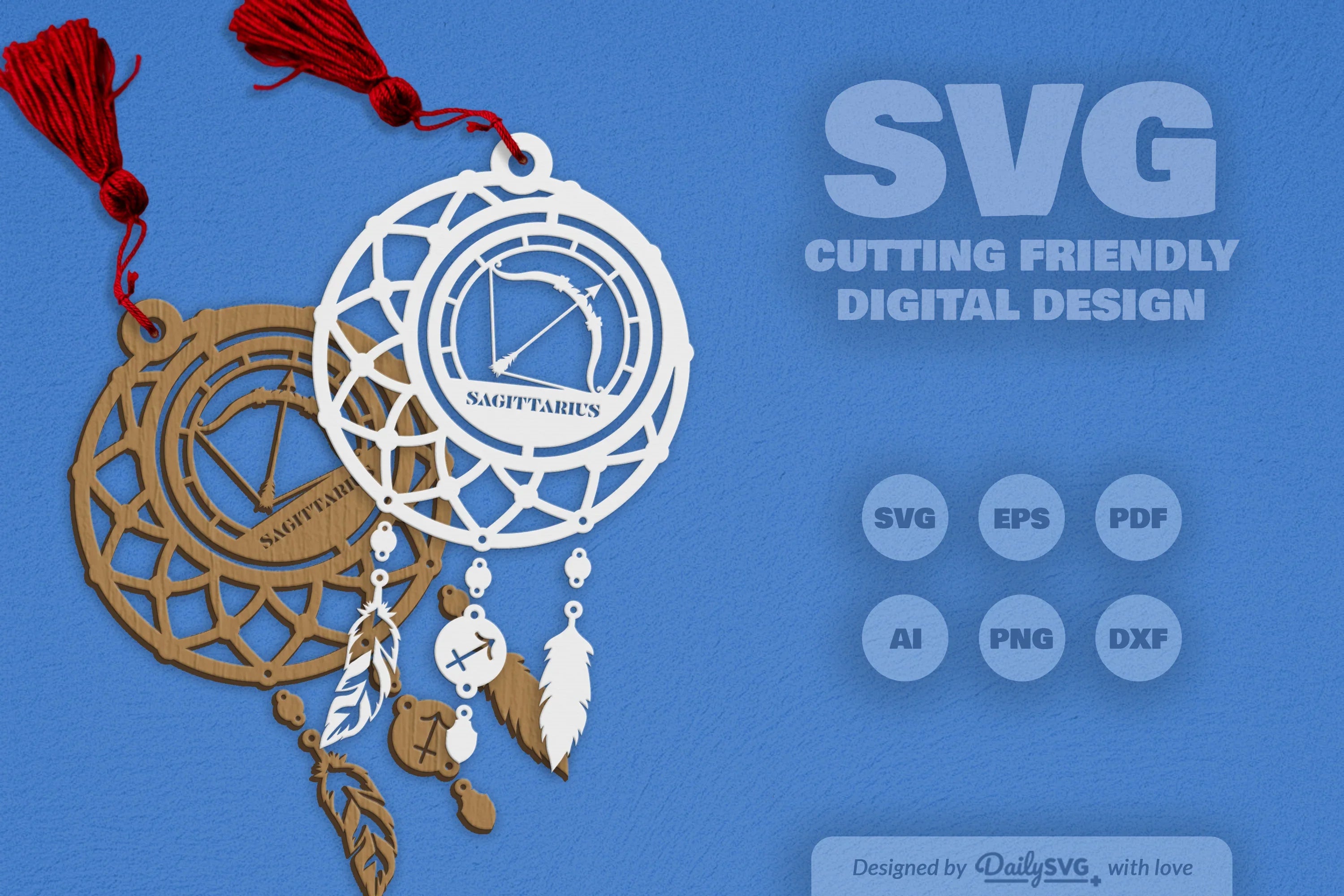 Sagittarius Dream Catcher Set SVG Bundle 6 - CraftNest - Digital Crafting and Art