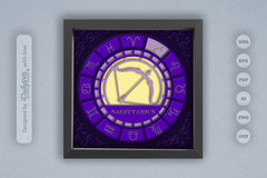 Sagittarius Zodiac 3D Shadow Box Papercut SVG Bundle - CraftNest - Digital Crafting and Art