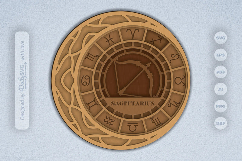 Sagittarius Zodiac Laser Cut SVG Bundle - CraftNest - Digital Crafting and Art