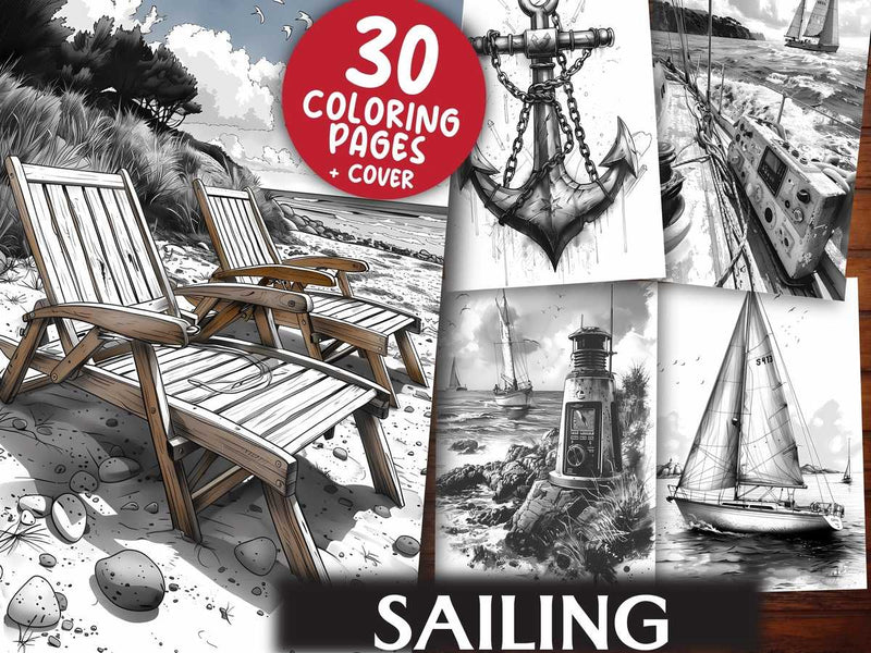 Sailing Coloring Books - CraftNest - Digital Crafting and Art