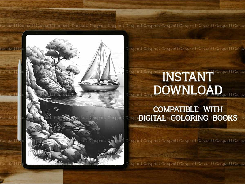 Sailing Coloring Books - CraftNest - Digital Crafting and Art