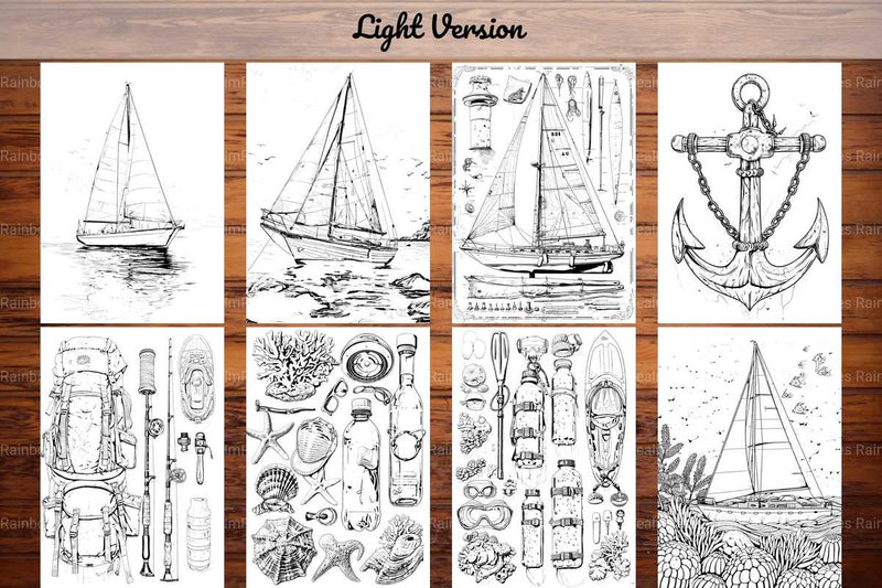 Sailing Coloring Books - CraftNest - Digital Crafting and Art