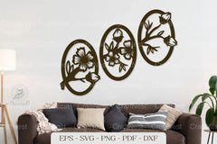 Sakura Branch Wall Decor Clipart Bundle - CraftNest - Digital Crafting and Art
