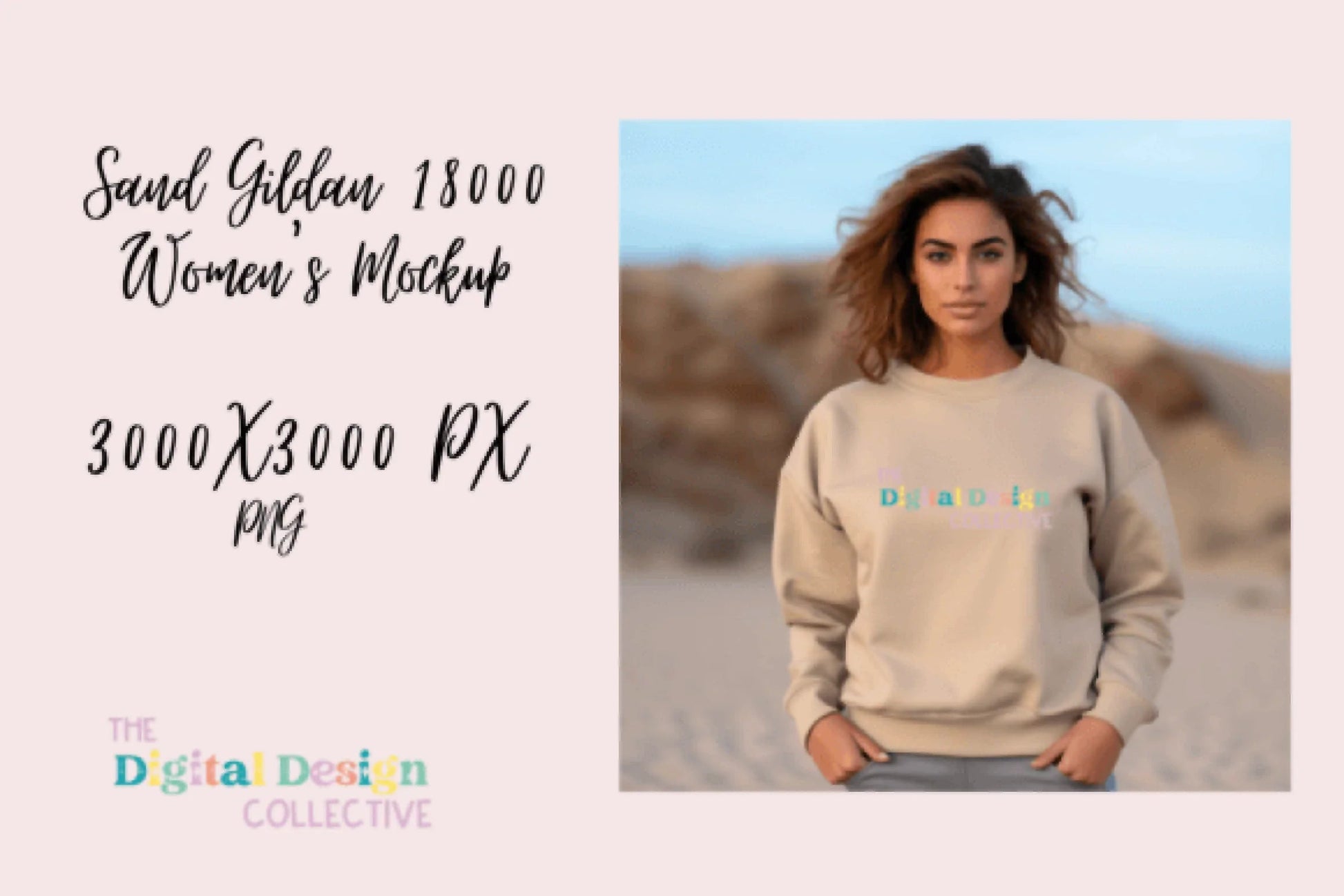 Gildan 18000 Women's Mockup - CraftNest - Digital Crafting and Art