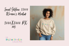 Women's Sand Sweatshirt Mockup - CraftNest - Digital Crafting and Art