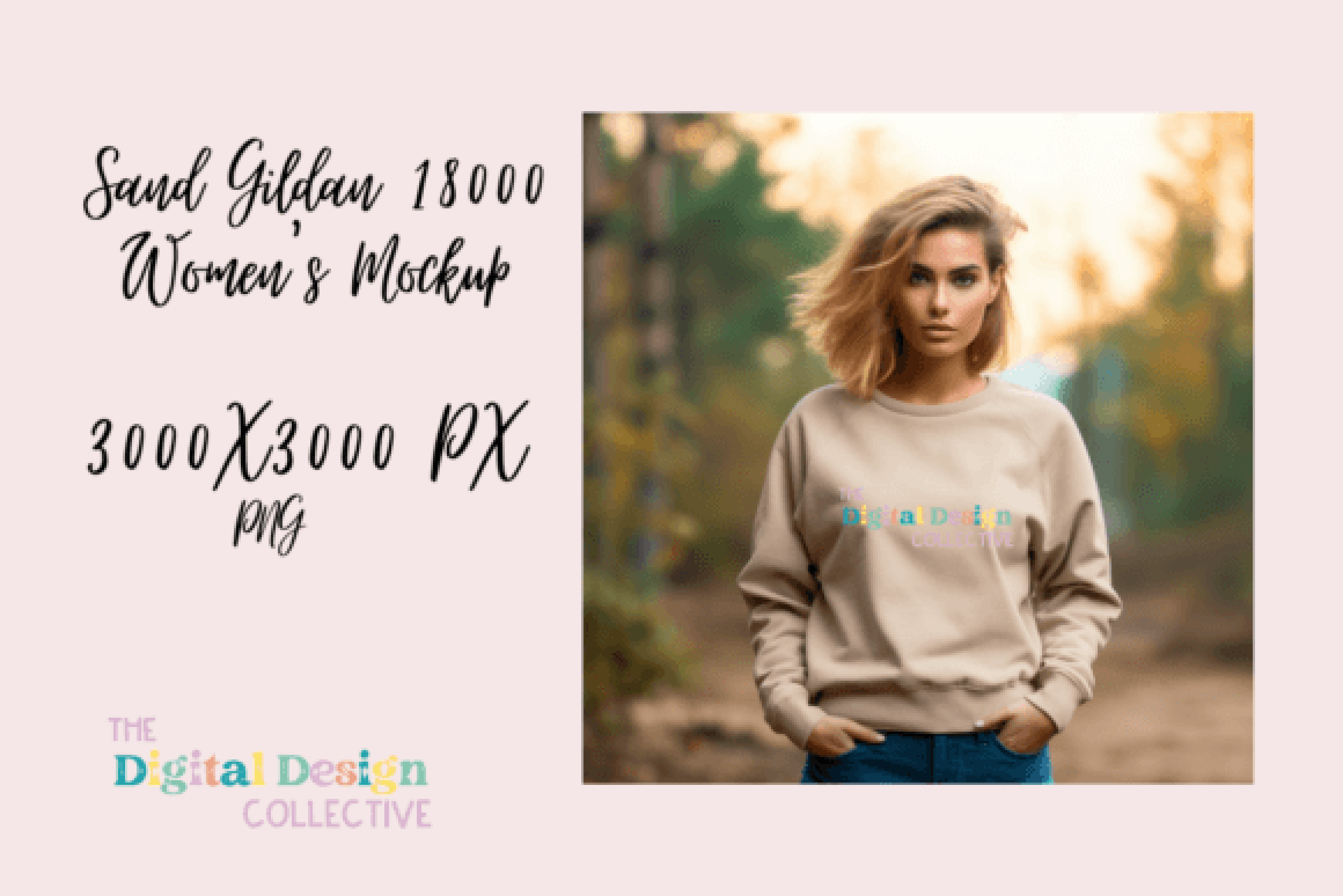 Women's Gildan 18000 Sweatshirt Mockup