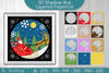 Santa Rides The Train 3D Shadow Box Papercut SVG Bundle