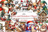 Santa Claus & Reindeer Clipart Bundle