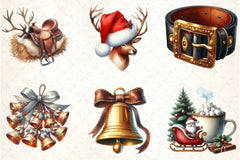 Santa Claus & Reindeer Clipart Bundle - CraftNest - Digital Crafting and Art