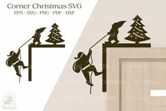 Santa Claus and Gnome Wall Decal for Door Corner - Holiday Decor - CraftNest - Digital Crafting and Art