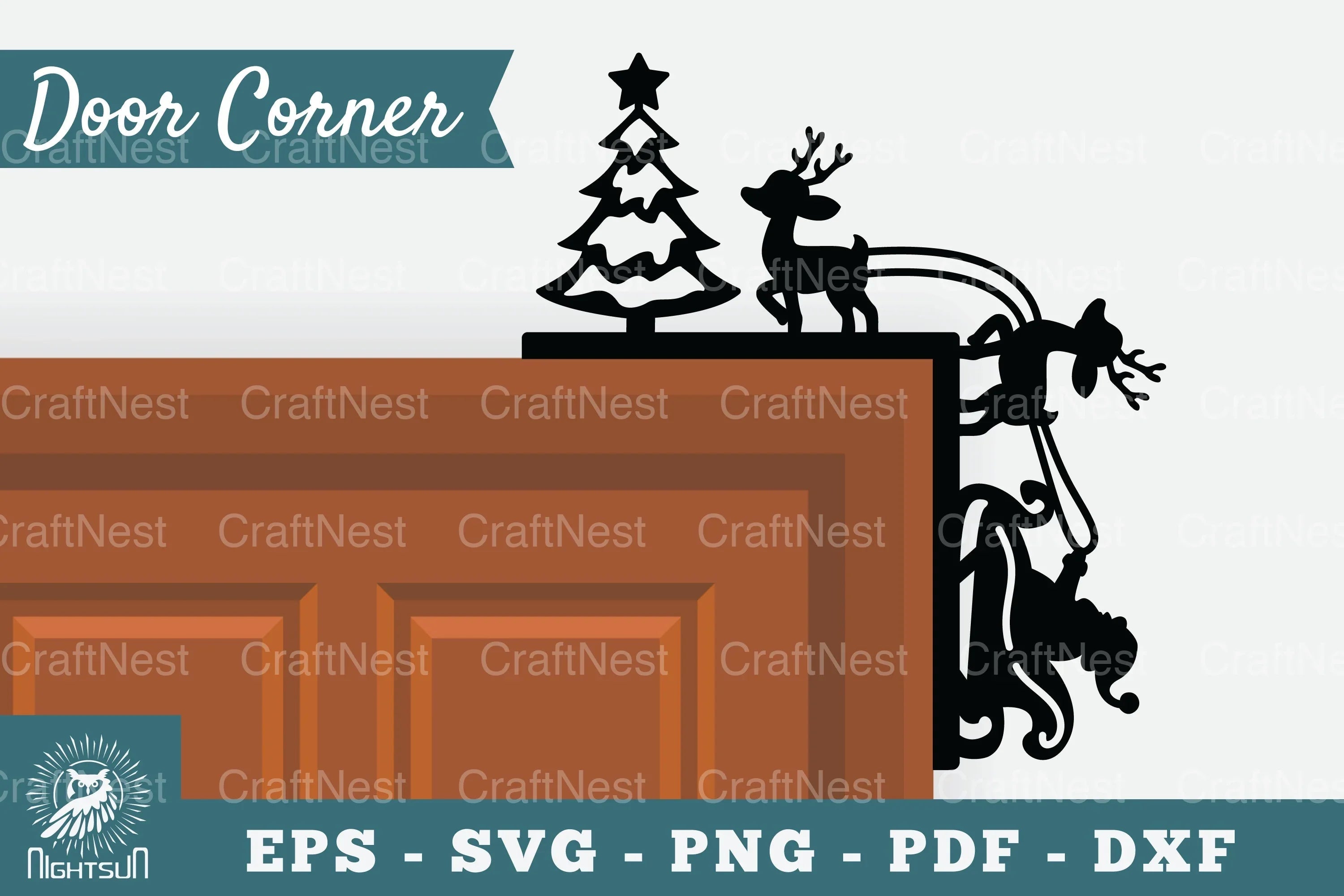 Santa and Sleigh Door Corner Clipart Bundle - CraftNest - Digital Crafting and Art
