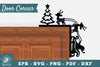 Santa and Sleigh Door Corner Clipart Bundle