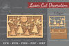 Santa and Sleigh Scene Laser Cut Home Decor Clipart Bundle