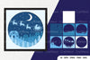 Santa in Christmas Night Papercut SVG Bundle