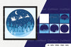 Santa in Christmas Night Papercut SVG Bundle