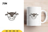 Scandinavian Doodle Cow Clipart Bundle