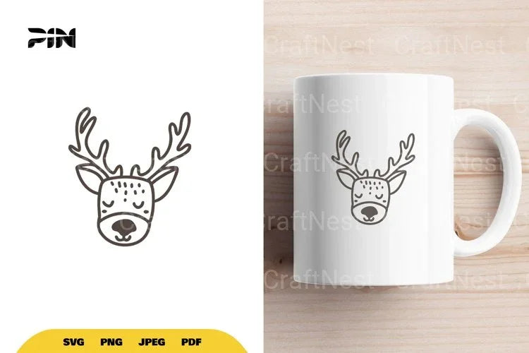 Scandinavian Doodle Deer SVG Bundle - CraftNest - Digital Crafting and Art