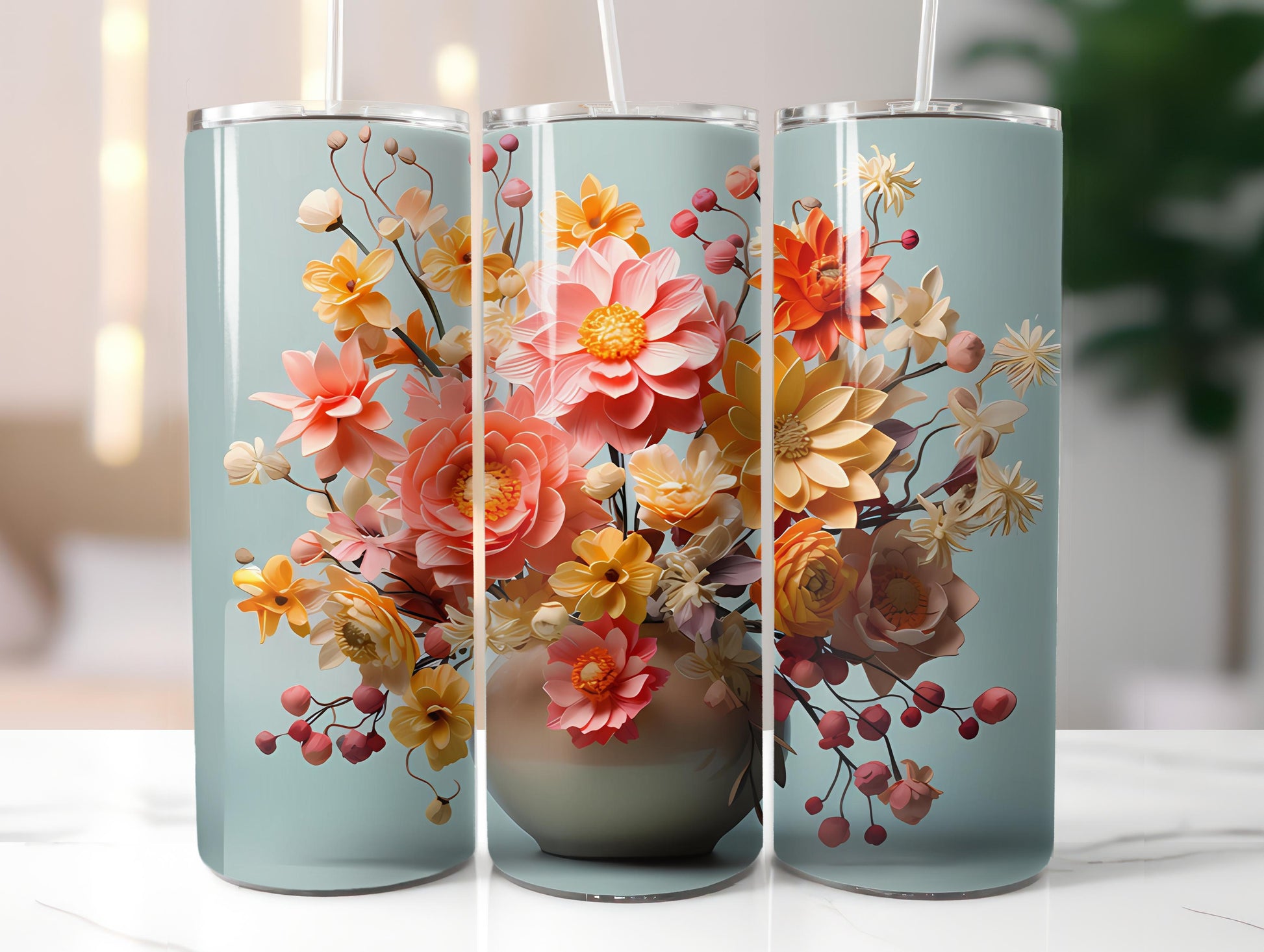 Scandinavian Spring 3 Tumbler Wrap - CraftNest
