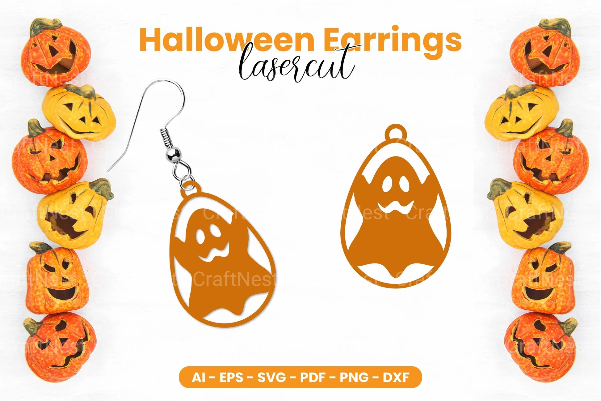 Scary Halloween Earrings Laser Cut SVG Bundle - CraftNest - Digital Crafting and Art