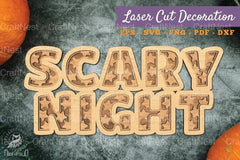 Scary Night 3D Lasercut Decoration Clipart Bundle - CraftNest - Digital Crafting and Art